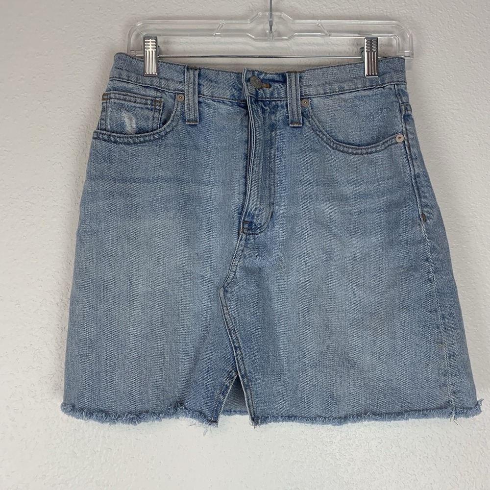 Madewell Skirt Womens 27 Rigid Denim A-line Mini Cowgirl‎ Western Boho Retro 70s